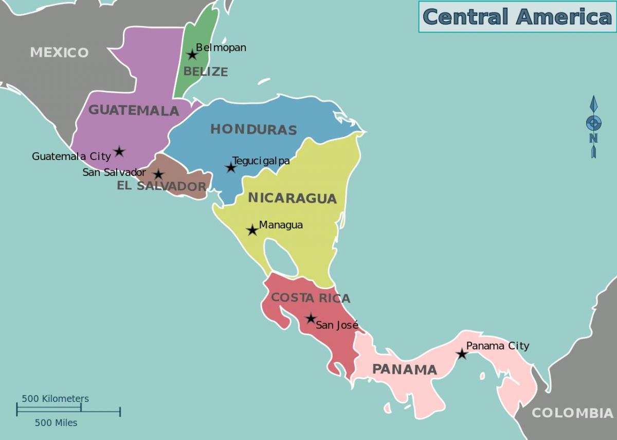 kort over Honduras kort mellemamerika