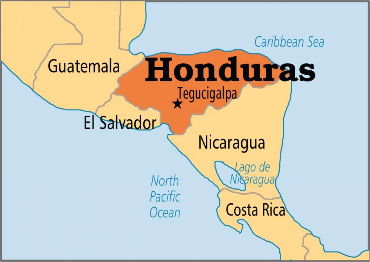 Honduras hovedstad kort