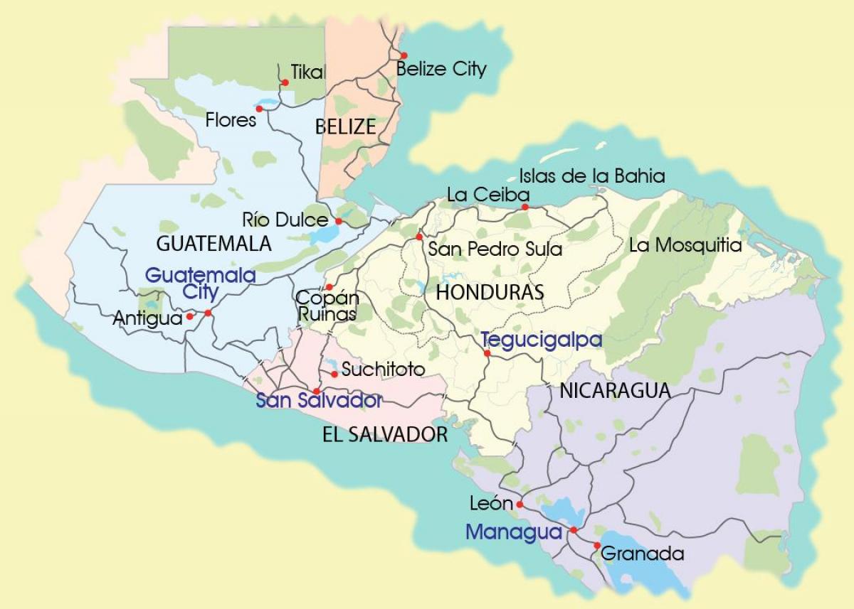 kort over mosquitia Honduras