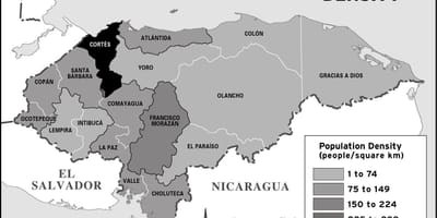 Kort af Honduras befolkning